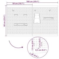 VidaXL Gereedschap wandpaneel 2 pcs grijs 100 x 1 x 60 cm - thumbnail
