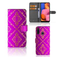 Wallet Case Samsung Galaxy A20s Barok Roze - thumbnail