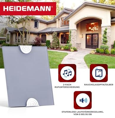 Heidemann 70502 Gong 8 V (max) 95 dBA Zilver