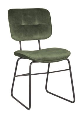 LABEL51 Eetkamerstoel 'Dez', Velvet, kleur Groen