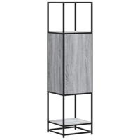 Hoge kast 35,5x35x139 cm bewerkt hout en metaal grijs sonoma - thumbnail