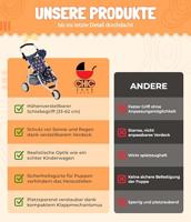 Poppenwagen Jogger Lola - Stars Navy - thumbnail