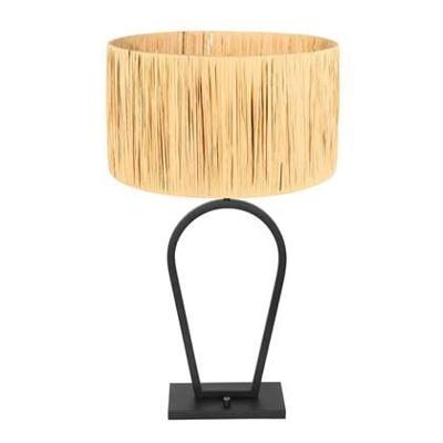 Steinhauer TafellampStang zwart met strokleurige kap Ø 40cm - 3752ZW