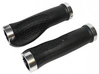 Qtcycletech Qt cycle tech stel handvatten met vleugel+schroef 130mm zwart op kaart - thumbnail