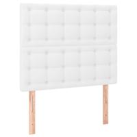 Boxspring met matras en LED kunstleer wit 120x200 cm - thumbnail