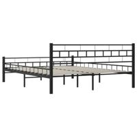Bedframe staal zwart 160x200 cm - thumbnail