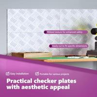 VidaXL Trap tread rechthoekig 4 pcs zilver 50 x 25 cm aluminium - thumbnail