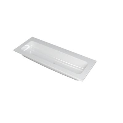 INK Faktor Wastafel Polystone Centraal Zonder Kraangat - 1200x450x15 mm - Glans Wit