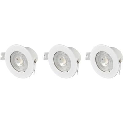Sygonix SY-6417586 LED-inbouwlamp Set van 3 stuks Warmwit tot neutraalwit LED LED 5.5 W Wit Sygonix SY-6417586 LED-inbouwlamp Set van 3 stuks Warmwit tot neutraalwit LED LED 5.5 W Wit