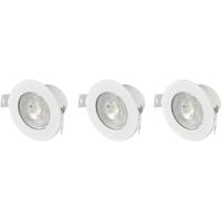 Sygonix SY-6417586 LED-inbouwlamp Set van 3 stuks Warmwit tot neutraalwit LED LED 5.5 W Wit - thumbnail