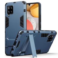 Qubits - Double Armor Layer hoes met stand - Samsung Galaxy A42 - Blauw - thumbnail