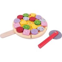 Bigjigs houten pizza met beleg - thumbnail