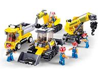 Sluban Construction site bouwstenen set - thumbnail