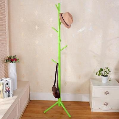 Creatieve boom-vormige massief houten vloer Hatstand kleren opknoping Rack grootte: 176x48x48cm (groen)