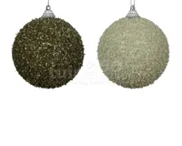 Kerstbal foam 8 cm licht groen - thumbnail