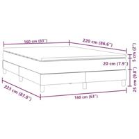 Boxspring met matras fluweel donkergroen 160x220 cm - thumbnail