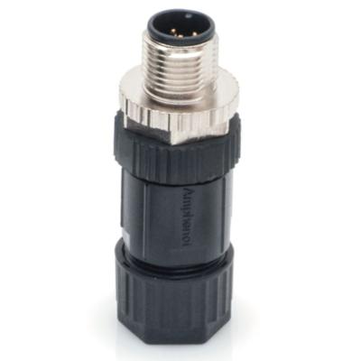 Amphenol M12D-04BMMB-SL7001 M SERIES 4 polig connector male M12 D-coding SCREW male