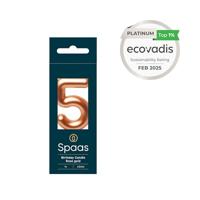 Verjaardagskaars nr 5 rosegoud Spaas - Spaas - thumbnail
