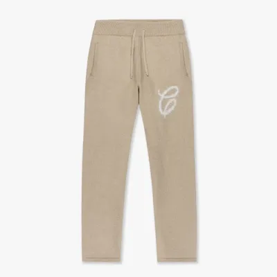 Croyez Fluffy Essence Knit Sweatpants Heren Beige - Maat S - Kleur: Sand | Soccerfanshop