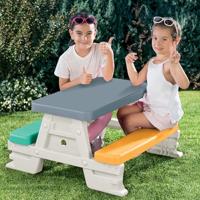 Dolu 2618 Picknicktafel voor 4 Kinderen Binnen/Buiten Grijs/Geel/Blauw/Wit - thumbnail