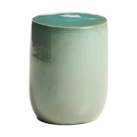 Kave Home Mesquida bijzettafel Ø35 cm keramiek Turquoise - thumbnail