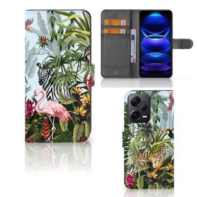 Telefoonhoesje | Met pasjeshouder | voor Xiaomi Poco X5 Pro | Note 12 Pro 5G Jungle Telefoonhoesje | Met pasjeshouder | voor Xiaomi Poco X5 Pro | Note 12 Pro 5G Jungle