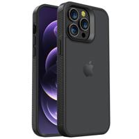 Accezz Rugged Frosted Backcover iPhone 14 Pro Max Telefoonhoesje Zwart - thumbnail