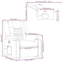 Sta-op-massagestoel elektrisch kunstleer crèmekleurig - thumbnail