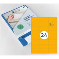 Etiket Rillprint 70x37mm fluororanje 2400 etiketten - thumbnail