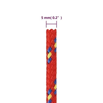 Boottouw 5 mm 25 m polypropyleen rood Boottouw 5 mm 25 m polypropyleen rood