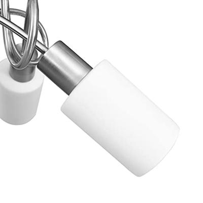 Plafondlamp met keramieke cilindervormige kappen 3xE14 wit - thumbnail