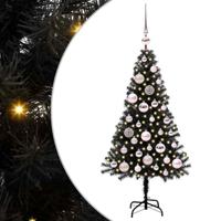VidaXL Kerstboom met 150 led met standaard zwart 120 cm pvc - thumbnail