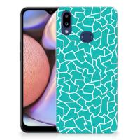 Samsung Galaxy A10s Hoesje maken Cracks Blue - thumbnail