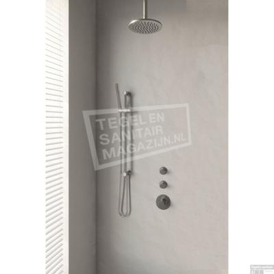 Brushed Edition thermostatische inbouw regendouche set 17 met 20 cm douchekop en plafondarm