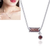 Vrouwen mode S925 zilver kleine taille hanger ketting (oranje) - thumbnail