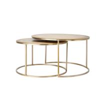 Light & Living Salontafel 'Talca' Set van 2 stuks, 65/75cm, kleur Lichtgoud - thumbnail