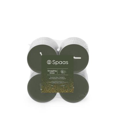 8 Maxi Geurtheelichten Snuggling Snow kaars Spaas - Spaas 8 Maxi Geurtheelichten Snuggling Snow kaars Spaas - Spaas