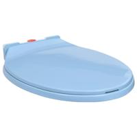 VidaXL Toiletbril soft-close en quick-release ovaal blauw - thumbnail