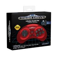 Retro-Bit SEGA Mega Drive 8-Button 2.4G Wireless Controller (Crimson Red) - thumbnail