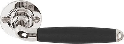 Formani TIMELESS 1932XLGRR50 deurkruk geveerd op rozet - glans nikkel/ebbenhout