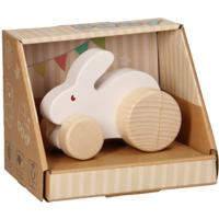 Houten Speelfiguur - Konijn op Wielen - thumbnail