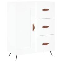 Dressoir 69,5x34x90 cm bewerkt hout wit - thumbnail