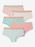 Set van 5 shorties voor meisjes Oeko-Tex® blauwe en roze set - thumbnail