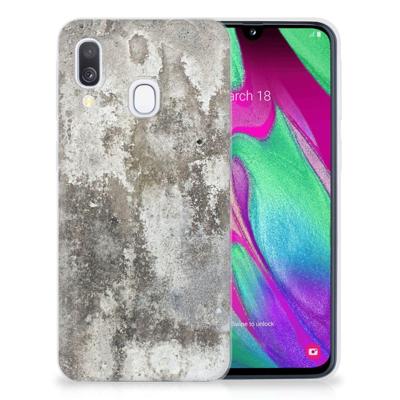 Samsung Galaxy A40 | TPU | Siliconen hoesje | Beton Print