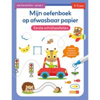 Mijn oefenboek op afwasbaar papier Eerste schrijfspelletjes 4-5 j. - thumbnail