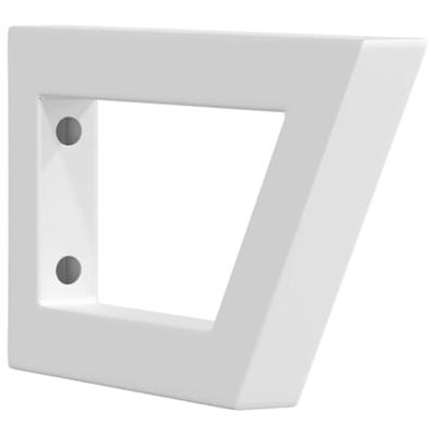 VidaXL Wandbeugels voor wasbak 2 st trapezium staal wit VidaXL Wandbeugels voor wasbak 2 st trapezium staal wit