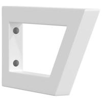 VidaXL Wandbeugels voor wasbak 2 st trapezium staal wit - thumbnail