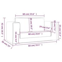 Kinderslaapbank 2-zits zacht pluche antracietkleurig - thumbnail