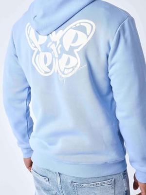 Project X Paris Papillon Hoodie Heren Lichtblauw - Maat S - Kleur: Lichtblauw | Soccerfanshop - thumbnail