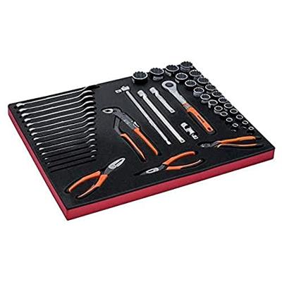 Bahco Foaminlay Fit&Go 3/3 met doppen en toebehoren 1/2" | sleutels en tangen - 47-delig - FF1A5019